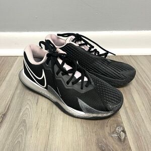 Nike Sneakers Women’s 7.5 Air Zoom Vapor Cage 4 Black and Pink Athletic